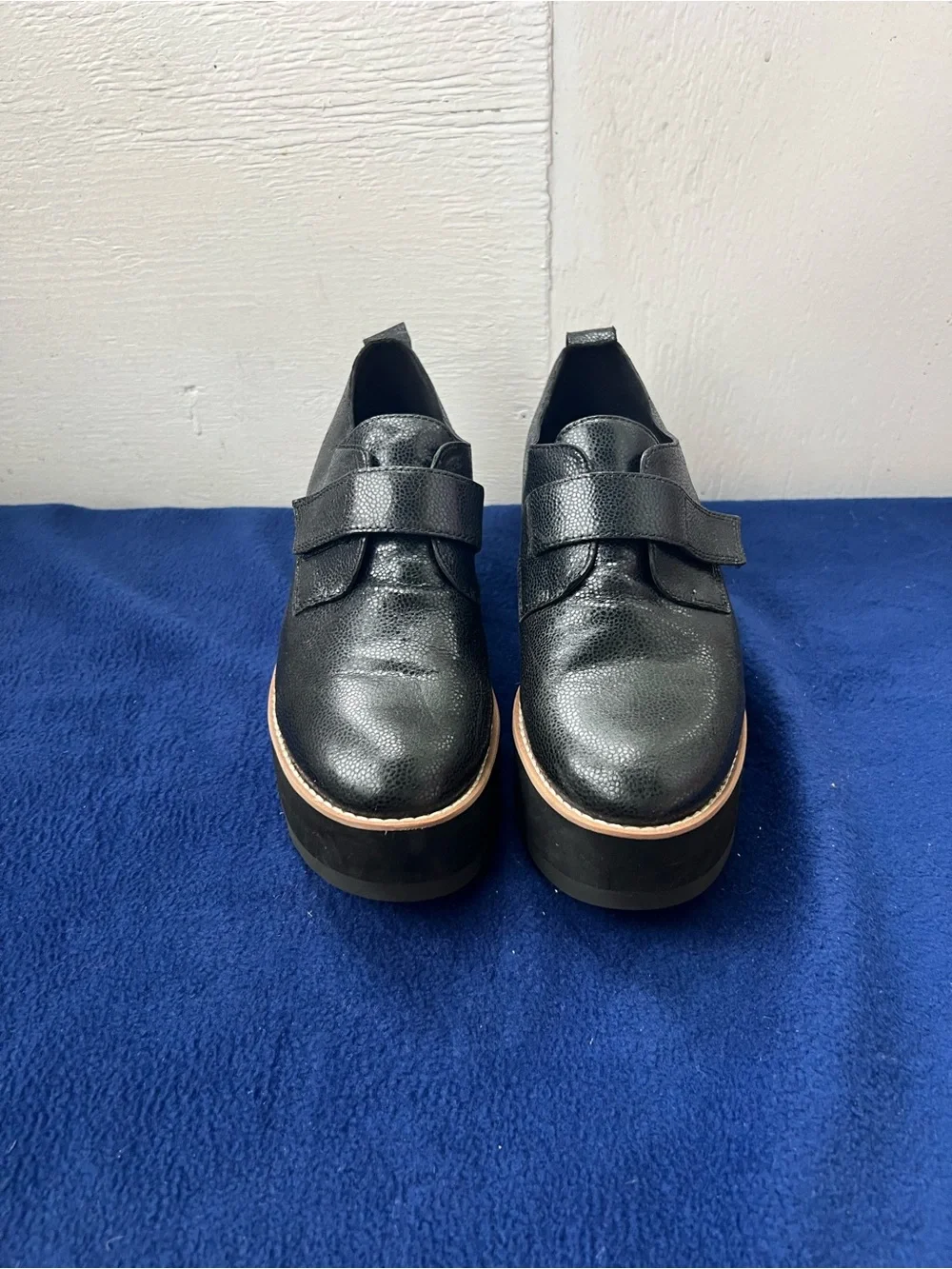 Eileen Fisher Zola Black Platform Oxfords